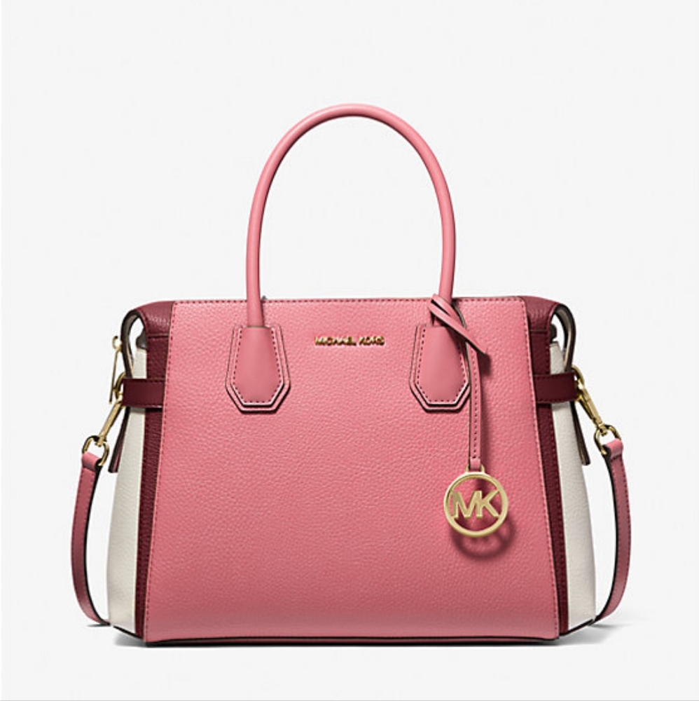 🏷1 DAY SALE🏷🩷🤍Michael Kors Belted Mercer Colorblock Satchel🤍🩷